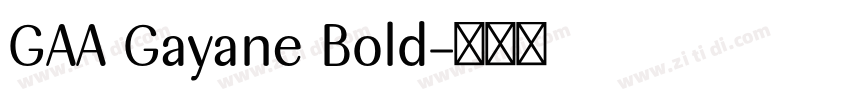 GAA Gayane Bold字体转换